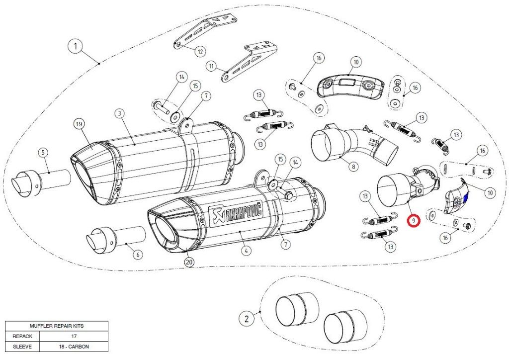 AKRAPOVIC ݥӥå ڥڥѡġL-D10SO3R link pipe SS r MONSTER1100 MONSTER...