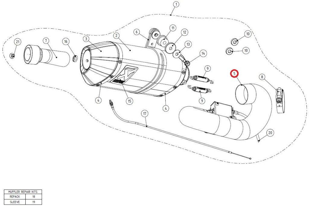 AKRAPOVIC アクラポビッチ 【リペアパーツ】L-H10SO9 link pipe ti CBR1000RR HONDA ホンダ エキゾーストパイプ マフラー