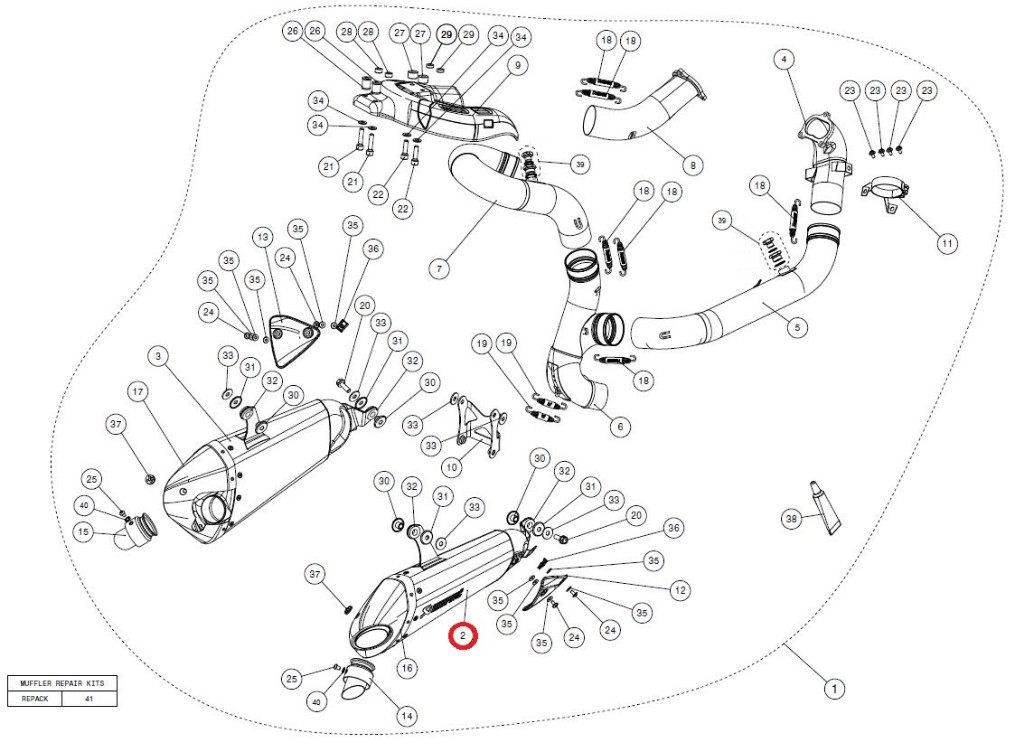 AKRAPOVIC アクラポビッチ 【リペアパーツ】M-CE0106TR muffler ti r 1199PANIGALE R S 899PANIGALE DUCATI ドゥカティ 補修・汎用サイレンサー マフラー