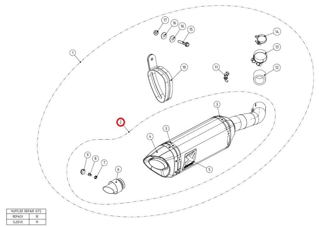 Other - AKRAPOVIC アクラポビッチ 【リペアパーツ】M-HAP00602C muffler YZF-R25 YZF-R3 YAMAHA ヤマハ 補修・汎用サイレンサー マフラー