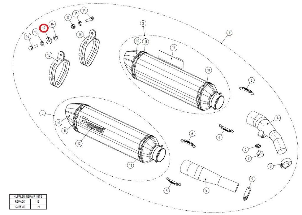 AKRAPOVIC アクラポビッチ 【リペアパーツ】P-DR56 spacer bushe al FJR1300 YAMAHA ヤマハ その他マフラーオプション・補修部品 マフラー