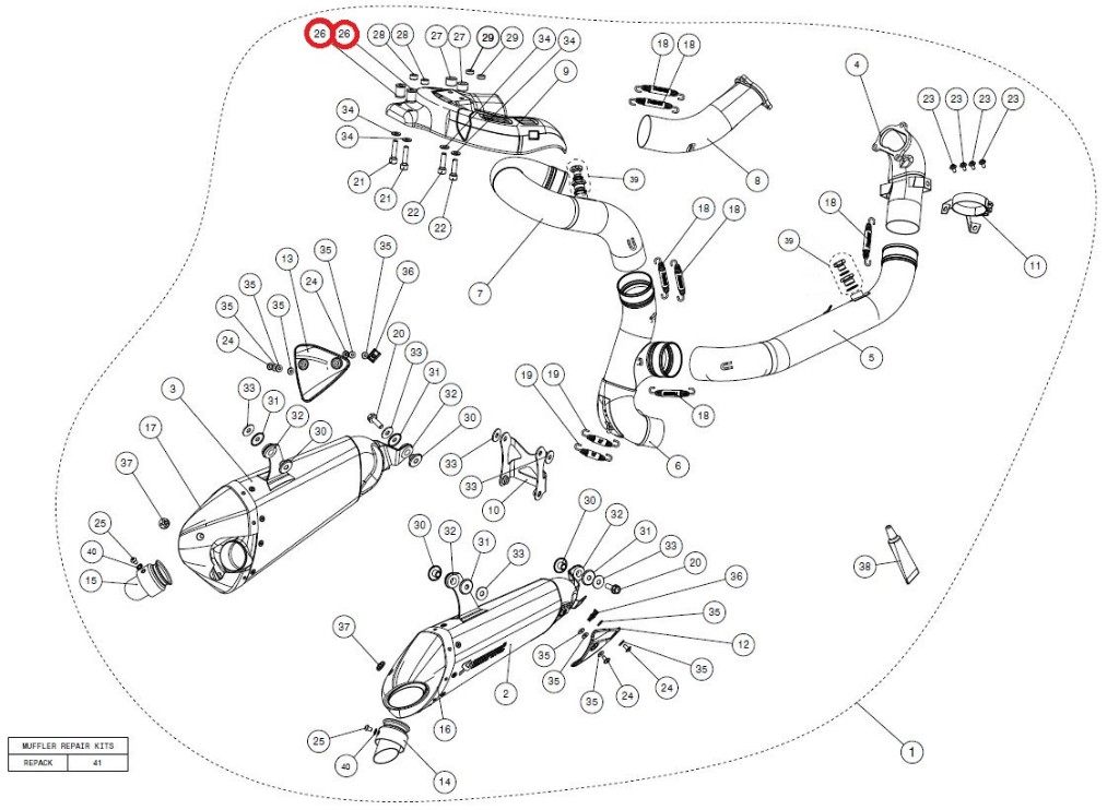 AKRAPOVIC アクラポビッチ 【リペアパーツ】P-DR77 bush al 1199PANIGALE R S 899PANIGALE DUCATI ドゥカティ その他マフラーオプション・補修部品 マフラー