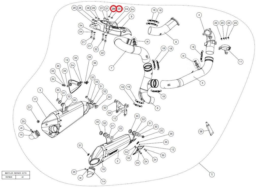 AKRAPOVIC アクラポビッチ 【リペアパーツ】P-DR79 bush al 1199PANIGALE R S 899PANIGALE DUCATI ドゥカティ その他マフラーオプション・補修部品 マフラー