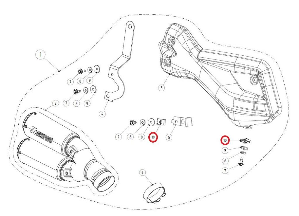 AKRAPOVIC アクラポビッチ 【リペアパーツ】P-FN8 nut DUCATI ドゥカティ HONDA ホンダ KAWASAKI カワサキ TRIUMPH トライアンフ YAMAHA ヤマハ その他マフラーオプション・補修部品 マフラー