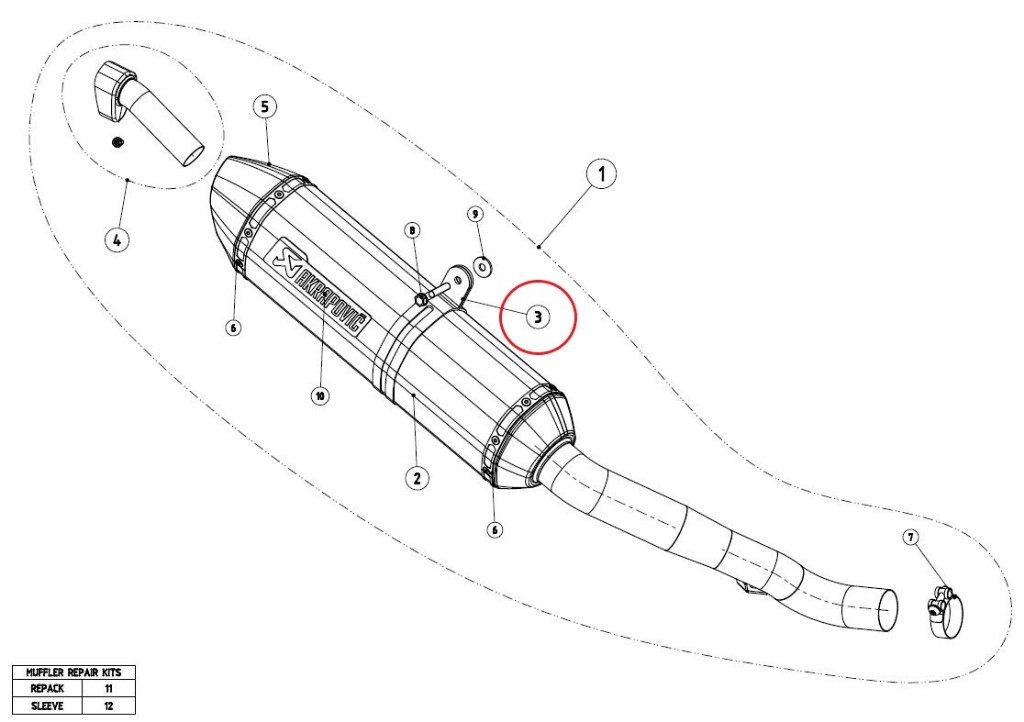 AKRAPOVIC アクラポビッチ 【リペアパーツ】P-MCTR27 muffler clamp ca 750S NC700S NC700X NC750X VFR..