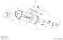 AKRAPOVIC アクラポビッチ 【リペアパーツ】P-MCTZ37 muffler clamp ca NINJA250R NINJA300 Z250 Z300...
