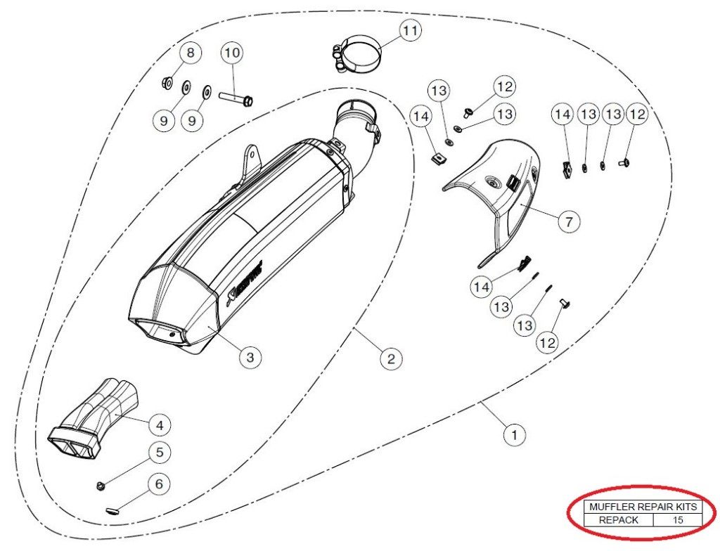 AKRAPOVIC ݥӥå ڥڥѡġP-RPCK125 muffler repack kit NINJA H2 H2R KAWASAKI 掠 ¾ޥե顼ץ佤 ޥե顼