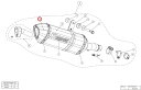 AKRAPOVIC アクラポビッチ 【リペアパーツ】V-EC121 end cap ca NINJA250R NINJA300 VERSYS-X 250 300...
