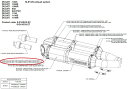 AKRAPOVIC アクラポビッチ 【リペアパーツ】V-EC82 end cap set for titanium outer sleeve muffler 1...