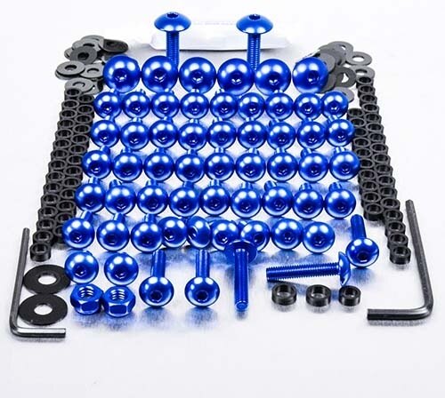 ■商品概要素材：アルミニウム製品タイプ：ボディーワーク／フェアリング重さ：129.31g入数：56穴あけ加工：なし■詳細説明フロントマッドガード、ベリーパン、シートユニットおよびノーズコーン等、サイドフェアリング上に見える固定具を交換するボルトです。キットの使い方は簡単。- ボルトを一つ外したら、同じ長さのPro-Boltを元の固定クリップに挿入するだけ。これができない部位については適切なナットが付属しています。摩耗したオリジナルのレセプタクルを交換したい場合は、別売りで個別購入できます。我々のアルミドームヘッドフェアリングボルトは7075グレードのアルミで、オリジナルの60％軽量という驚異の軽さを誇ります。明るいブルーから落ち着いたシルバーまで、7種類のカラーから選べます。このフェアリングキットはあなたのバイクをユニークにカスタマイズする良い方法です。キットにはPro-Lube、アンチスクラッチワッシャと六角レンチも含まれます。締め付けトルクの説明書付属。■注意点※スクリーンキットは別売りです。※メーカー都合により商品の仕様変更がある場合がございます。ご了承ください。■適合車種S1000RR&ensp;S1000RR 年式: 10-14