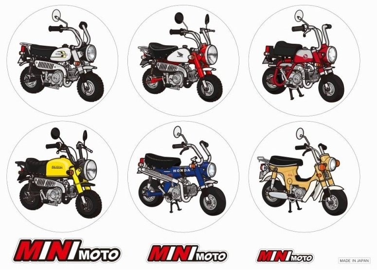 MINIMOTO ミニモト 4miniステッカー 原付ミニバイク 名車シリーズ ステッカー・デカール 外装