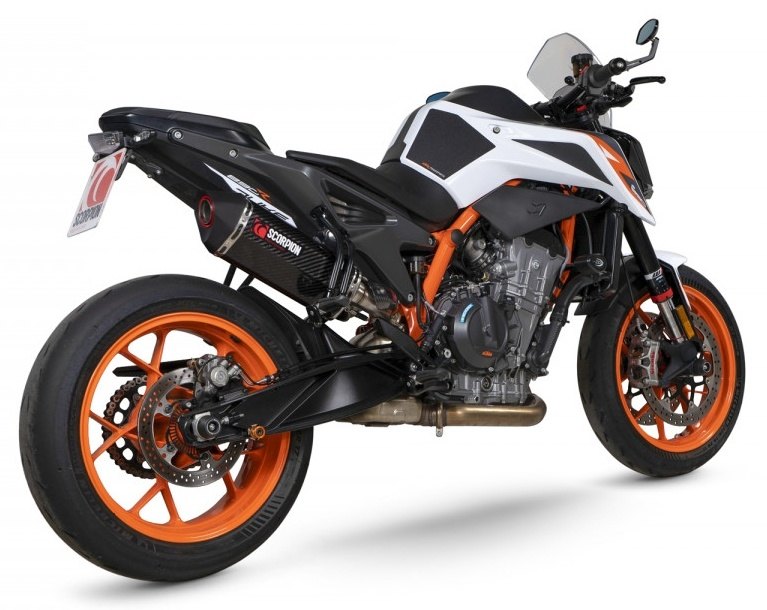 SCORPION スコーピオン セルケトパラレル スリップオンマフラー 890 DUKE KTM マフラー タイプ：Carbon Fibre Sleeve／重量：1.87KG