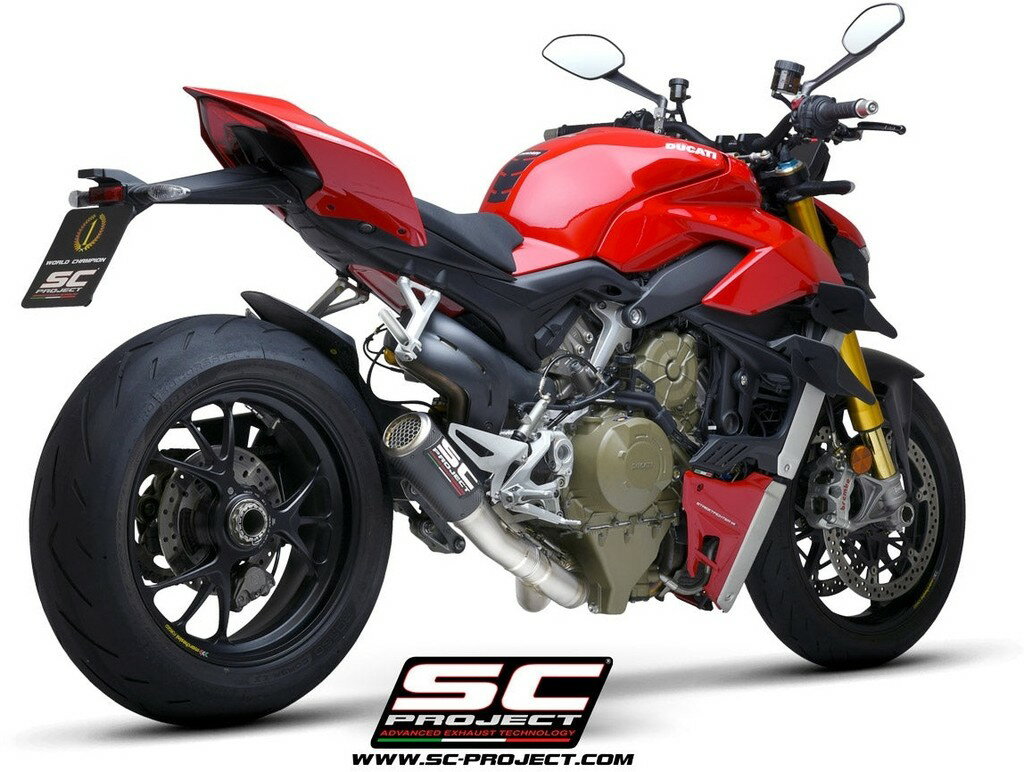SC-PROJECT SCプロジェクト CR-T M2 スリップオンサイレンサー＆2-1 フルチタン キャタライザーキャンセルパイプ STREETFIGHTER V4 DUCATI ドゥカティ スリップオンマフラー マフラー
