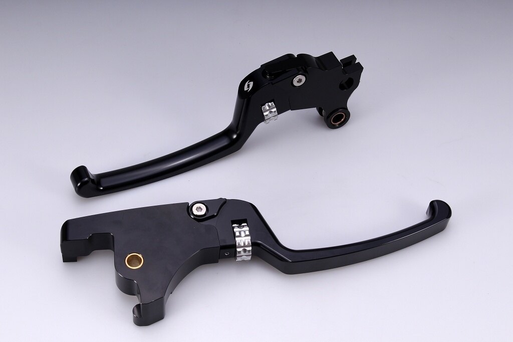 SPEEDRA スピードラ アジャスタブルレバーセット スタンダードタイプ HARLEY-DAVIDSON ハーレーダビッドソン ブレーキ・クラッチレバーセット ハンドル周辺パーツ ハンドル アジャスターカラー：シルバー / レバー本体カラー：ブラック(ハードアルマイト)