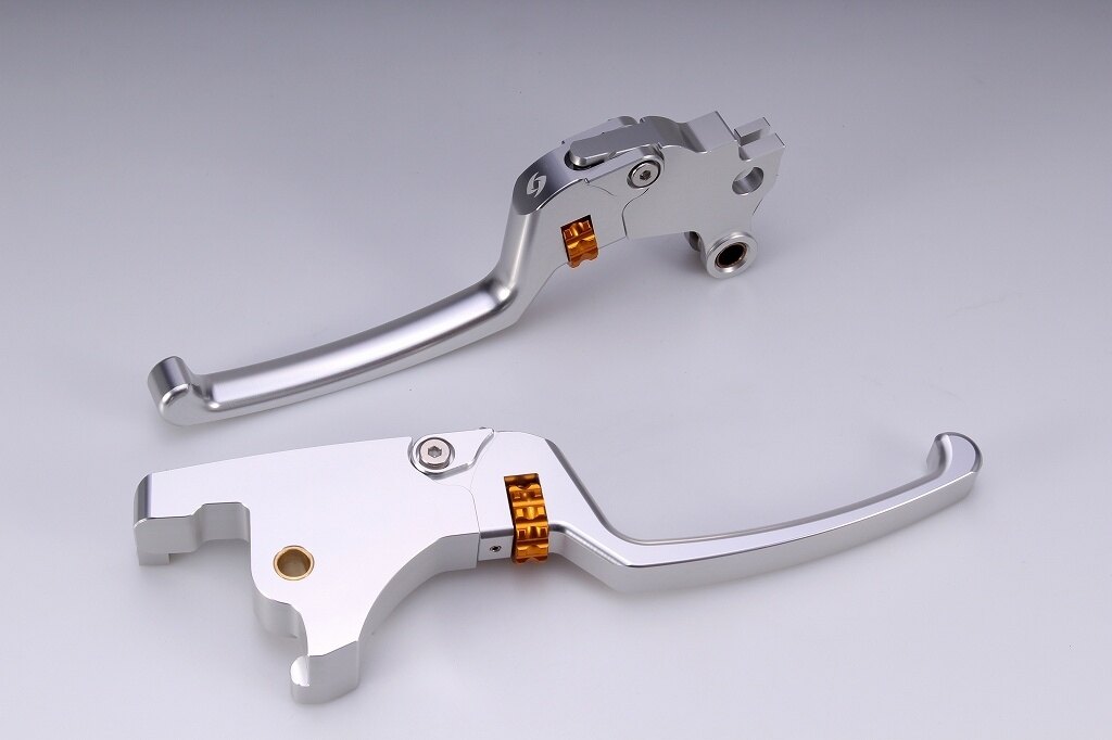 SPEEDRA スピードラ アジャスタブルレバーセット スタンダードタイプ HARLEY-DAVIDSON ハーレーダビッドソン ブレーキ・クラッチレバーセット ハンドル周辺パーツ ハンドル レバー本体カラー：シルバー / アジャスターカラー：ゴールド