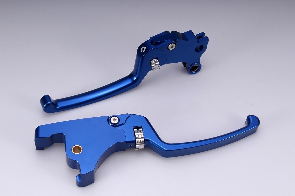 SPEEDRA スピードラ アジャスタブルレバーセット スタンダードタイプ HARLEY-DAVIDSON ハーレーダビッドソン ブレーキ・クラッチレバーセット ハンドル周辺パーツ ハンドル レバー本体カラー：ブルー / アジャスターカラー：シルバー