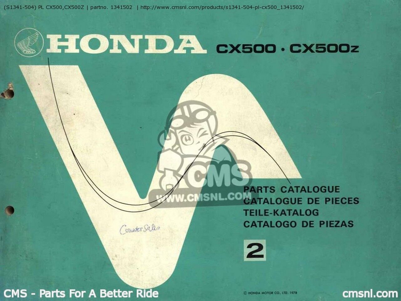 CMS �������२�� (S1341504) PL CX500��CX500Z CX500 Z S1341504 HONDA �ۥ�� �ѡ��ĥꥹ�� DVD�����ҡ���������