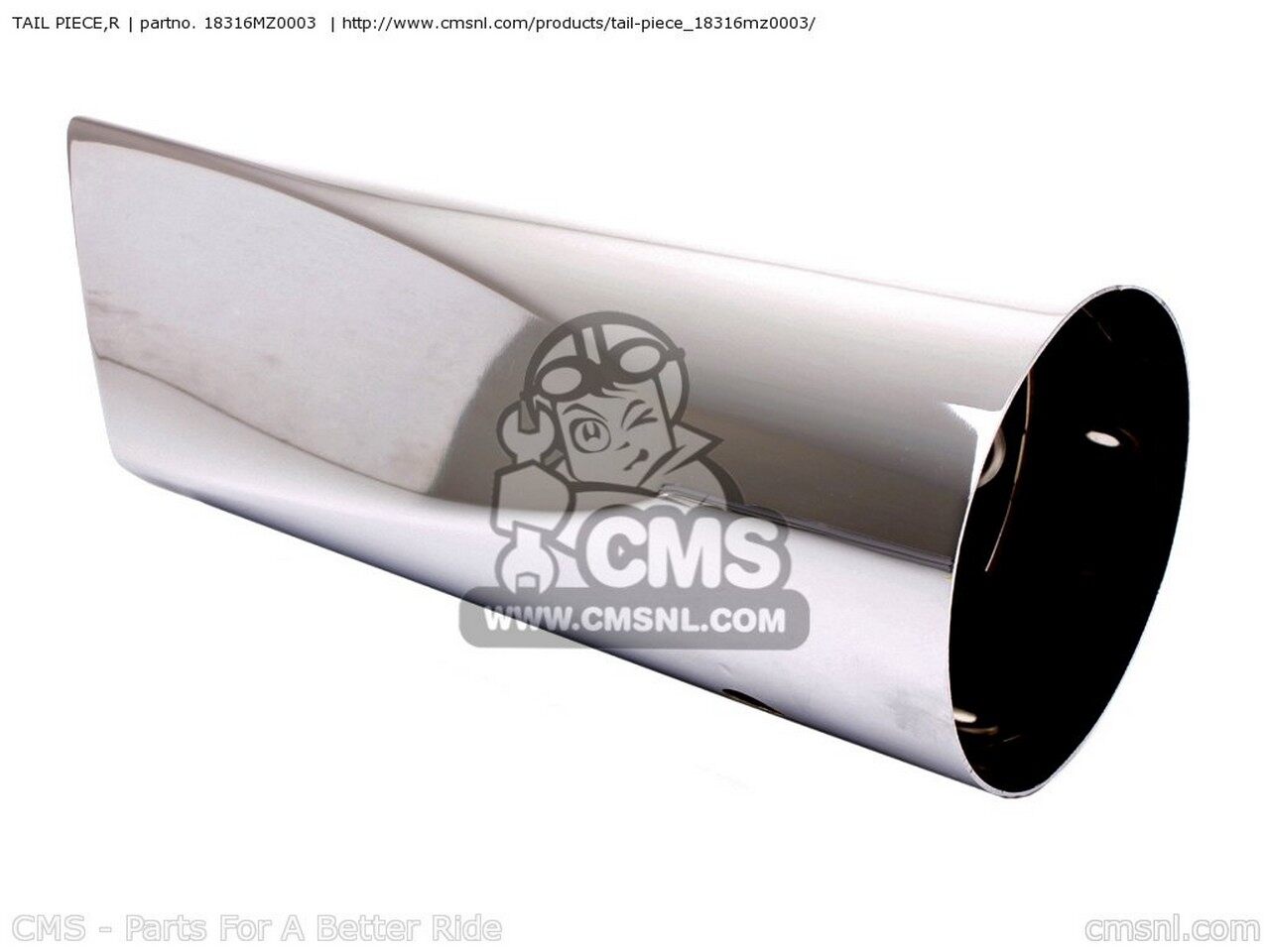 CMS シーエムエス TAIL PIECE，R GL1500C VALKYRIE 2000 Y AUSTRALIA / RBM AUSTRIA CANADA ENGLAND EUROPEAN DIRECT SALES FRANCE SWITZERLAND USA 2001 1 KPH KMH MKH CMF 2002 2 2003 3 GL1500CD GL1500CT WIN TOURER HONDA ホンダ マフラーガード・ヒートガード