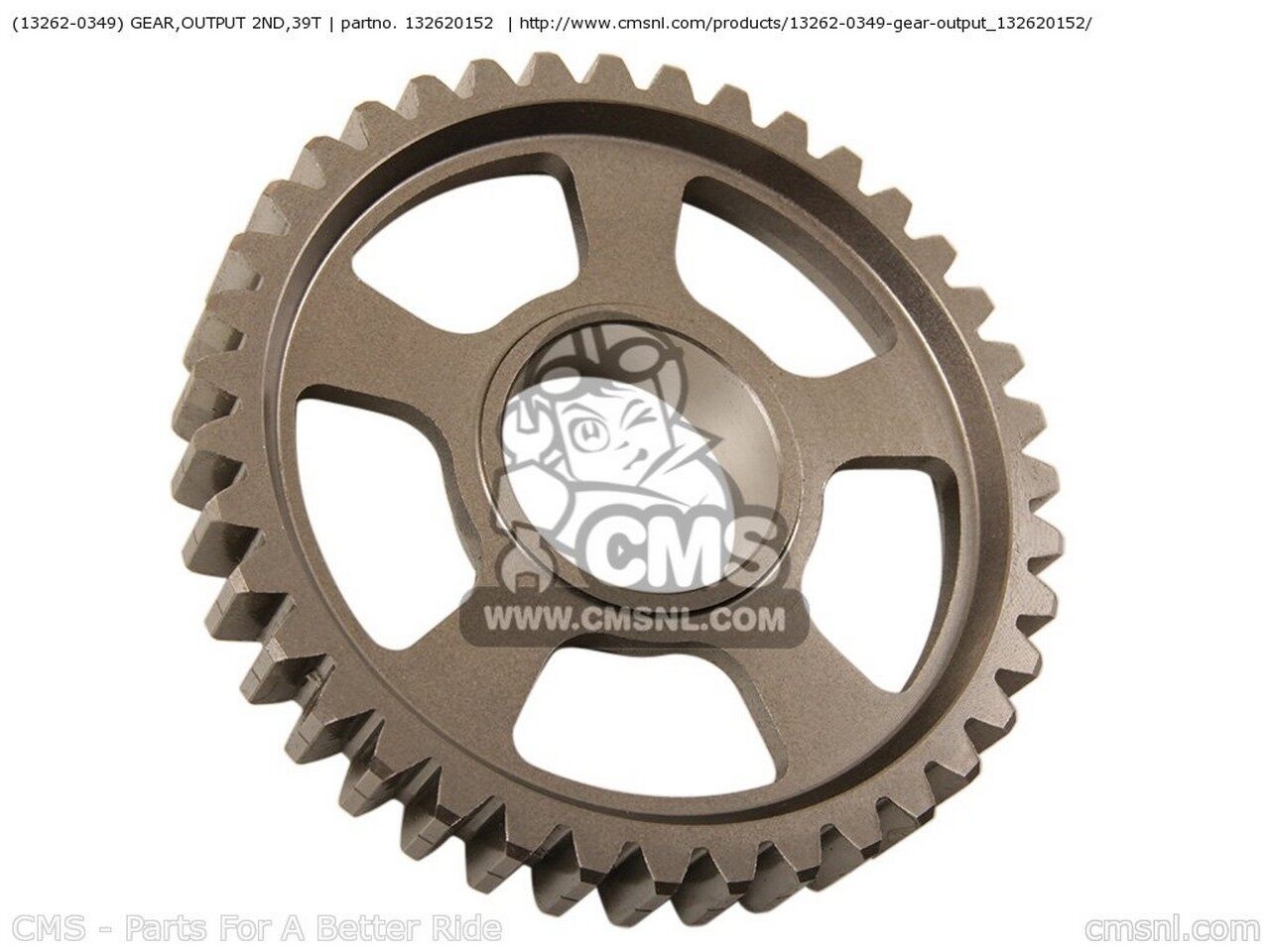 CMS シーエムエス (132620349) GEAR，OUTPUT 2ND，39T ZX1000C1 NINJA ZX10R USA CALIFORNIA CANADA ZX1000C2 KAWASAKI カワサキ ミッション・ギア エンジンパーツ エンジン