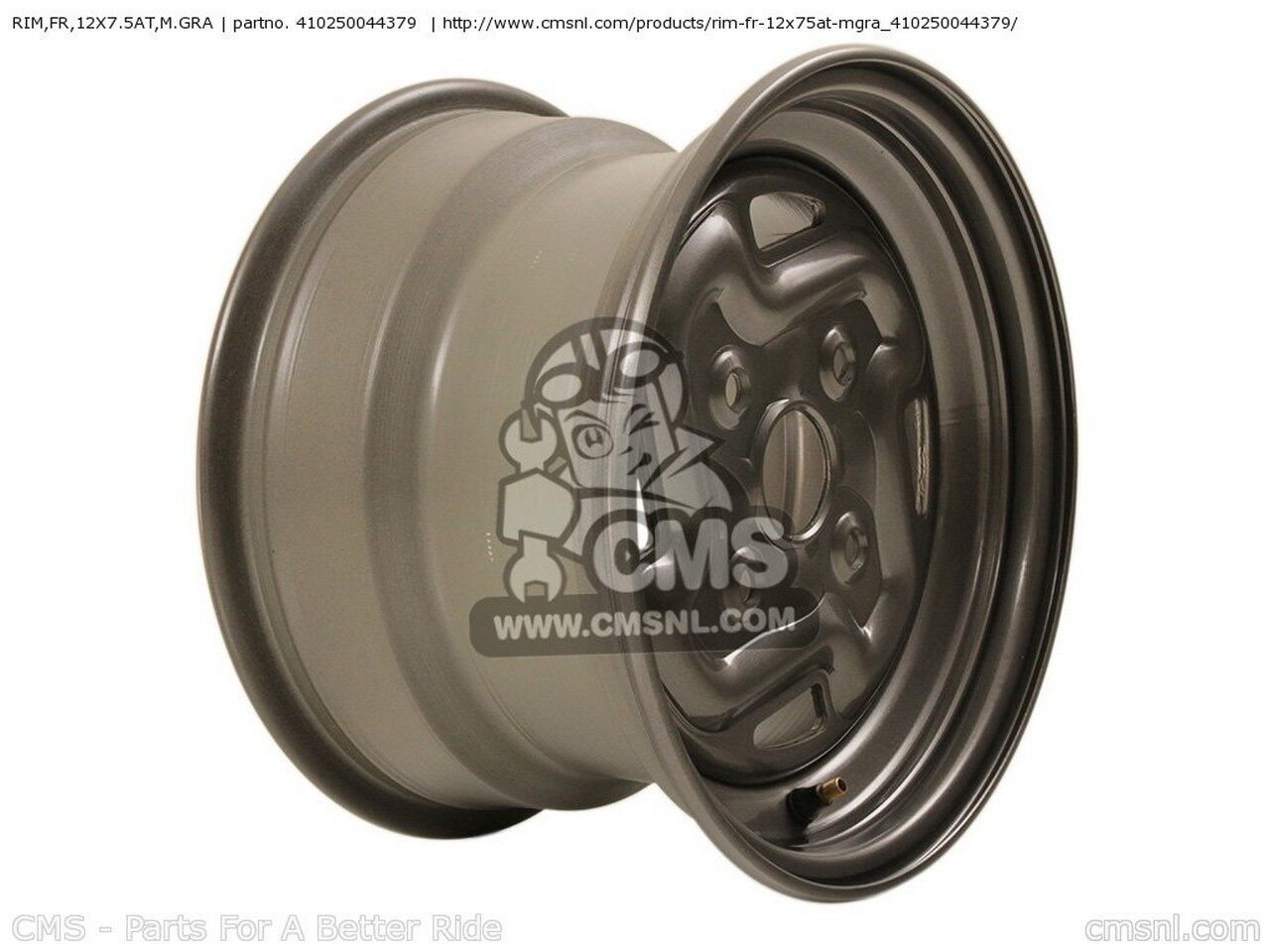 CMS シーエムエス RIM，FR，12X7.5AT，M.GRA KVF650-F6F BRUTE FORCE 650 4X4I 2006 USA KVF650-G6F KVF650-G7F 2007 KVF650-G8F 2008 KVF750-A1 750 2005 KVF750-A6F KVF750-B1 KVF750-B6F KVF750-B7F KAWASAKI カワサキ その他ホイールオプション・補修部品 ホイール関連(2)