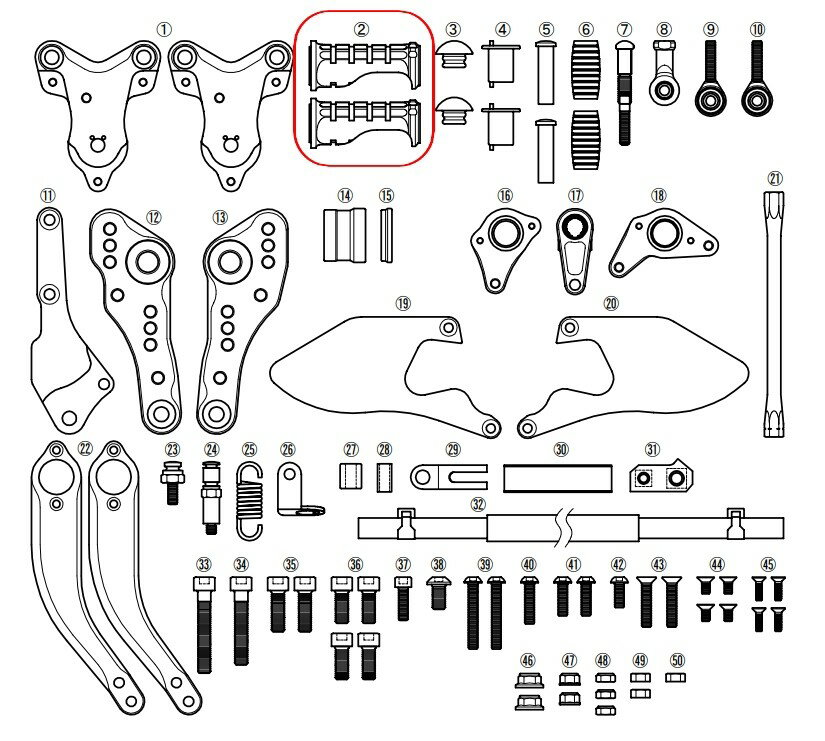 SP武川 SPタケガワ 【補修部品】ステップ ステップバー ステップ 足回り