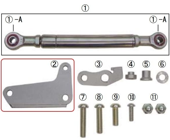 减震器连杆 - SP武川 SPタケガワ 【補修部品】アッパーダンパーステー ステアリングダンパーブラケット ハンドル周辺パーツ ハンドル