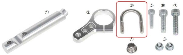 SP武川 SPタケガワ 【補修部品】ステンレスUボルト ステアリングダンパーブラケット ハンドル周辺パー..