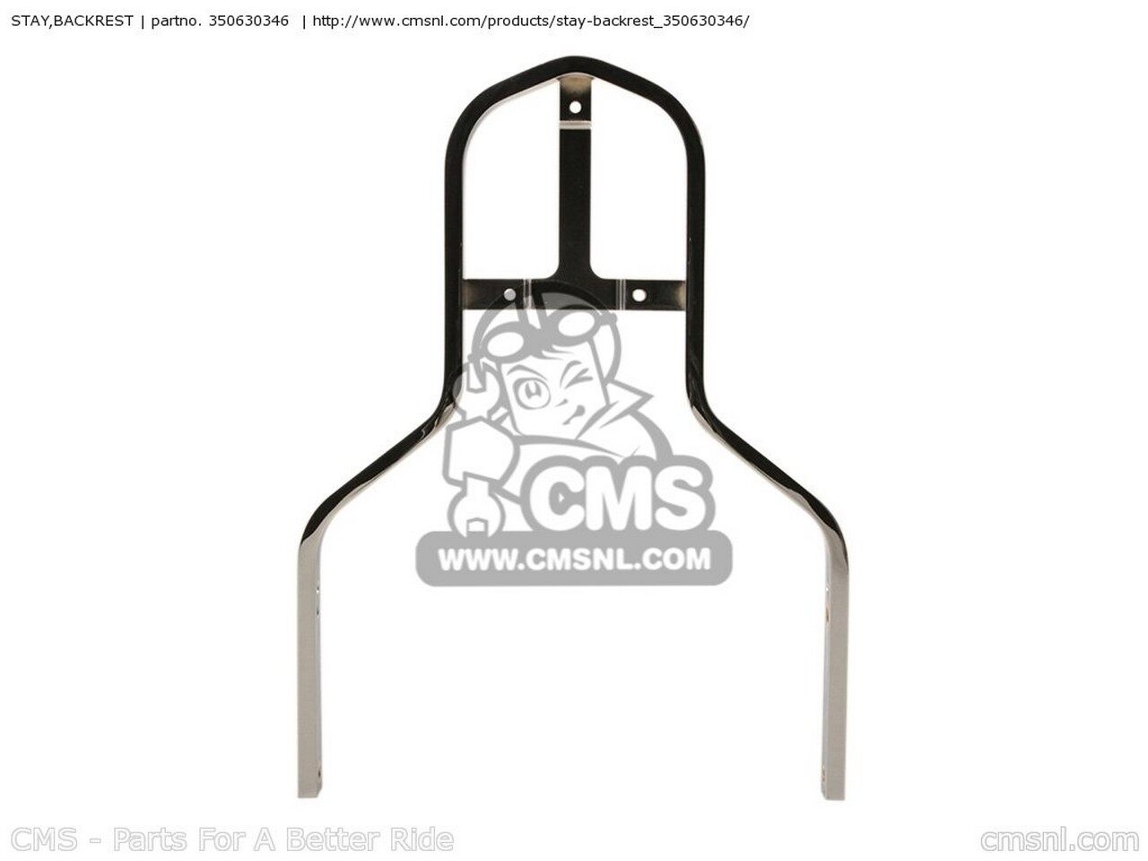 CMS シーエムエス STAY，BACKREST VN1700G9F VULCAN 1700 CLASSIC 2009 USA / LT VN1700GAF 2010 VN900..
