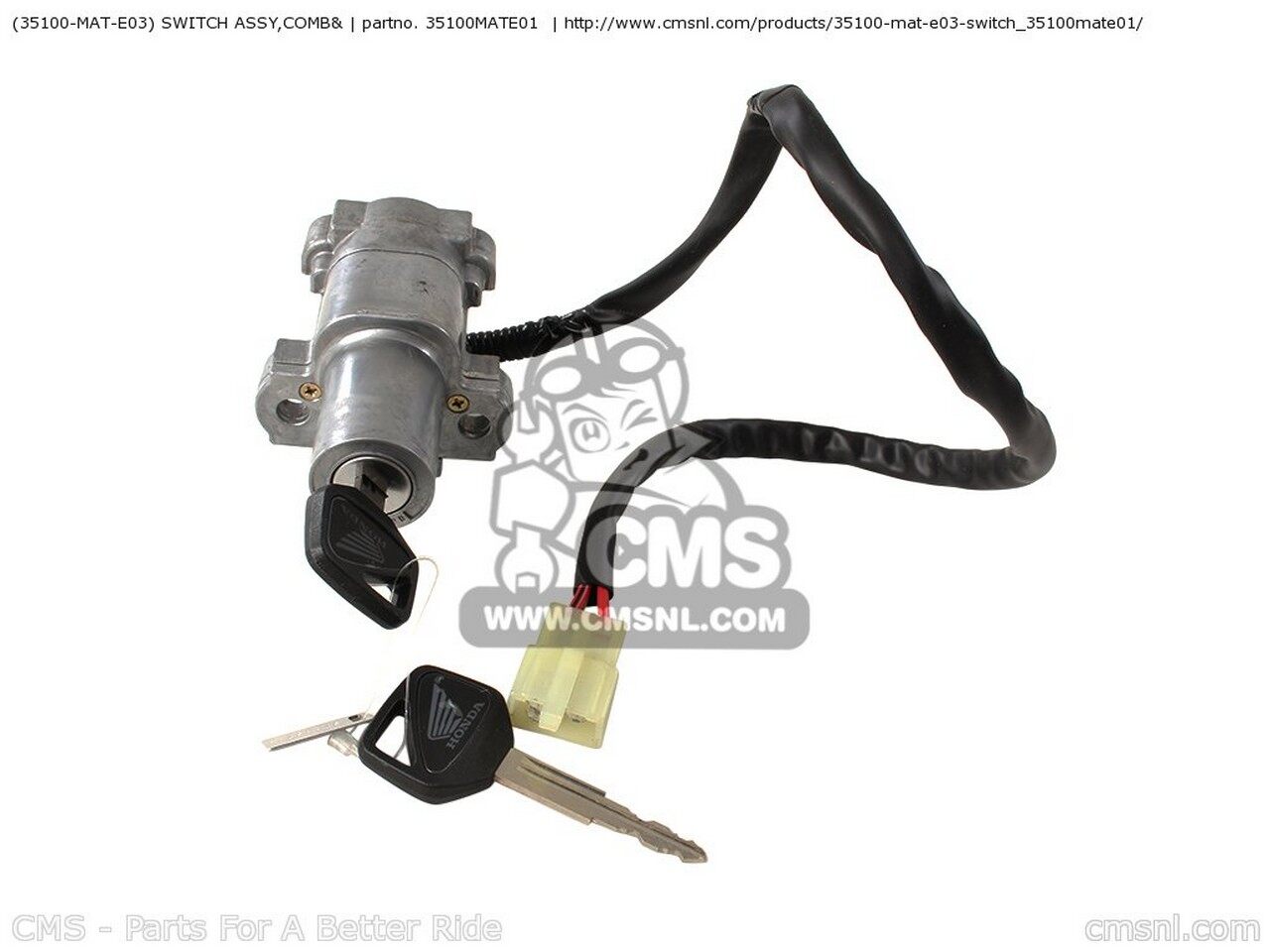 CMS シーエムエス (35100-MAT-E03) SWITCH ASSY，COMB& CBR1100XX SUPERBLACKBIRD Y ENGLAND / MKH EUROPEAN DIRECT SALES KPH FRANCE GERMANY SWEDEN SWITZERLAND 1 AUSTRALIA 2 3 4 ASV TYPE EURO T EUROPE 5 TWO CMF IRELAND HONDA ホンダ ハンドル周辺パーツ ハンドル