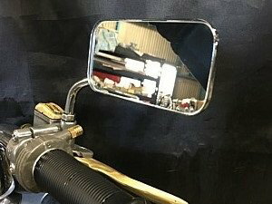 部品屋K&W スクエアミラー シャドウ HONDA ホンダ ミラー ハンドル