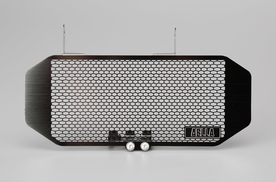 AELLA アエラ オイルクーラープロテクター HYPERMOTARD939 DUCATI ドゥカティ ラジエーターコアガード・オイルクーラーコアガード 冷却関連 エンジン カラー：ブラック(電解研磨・酸化発色処理)