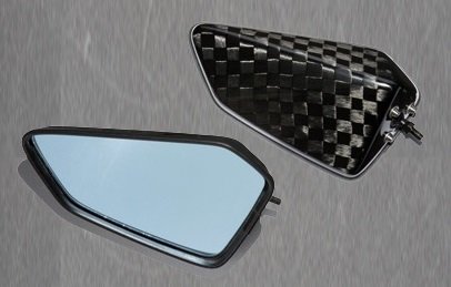A-TECH エーテック 専用ミラーセット タイプ4 Ninja ZX-10R KAWASAKI カワサキ ミラー ハンドル ミラーシャフト素材：アルミ / ミラーヘッド素材：KDC 開繊ドライカーボン