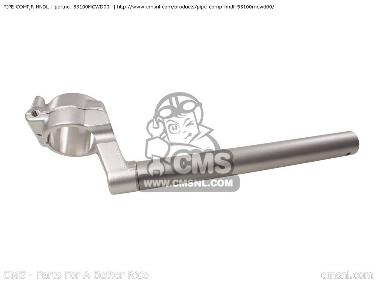 Separate Handles - CMS シーエムエス PIPE COMP，R HNDL VFR800 2 AUSTRALIA FRANCE 6 ENGLAND EUROPEAN DIRECT SALES / CMF IRELAND 8 TWO 9 MK MME TYPE ENGLAN DMK 3 4 INTERCEPTOR USA VFR800A CANADA ABS 5 HONDA ホンダ セパレートハンドル ハンドル