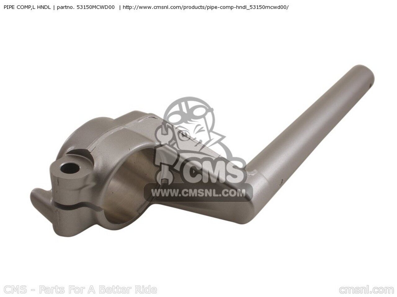 HONDA - CMS シーエムエス PIPE COMP，L HNDL VFR800 2 AUSTRALIA FRANCE 6 ENGLAND EUROPEAN DIRECT SALES / CMF IRELAND 8 TWO 9 MK MME TYPE ENGLAN DMK 3 4 INTERCEPTOR USA VFR800A CANADA ABS 5 HONDA ホンダ セパレートハンドル ハンドル