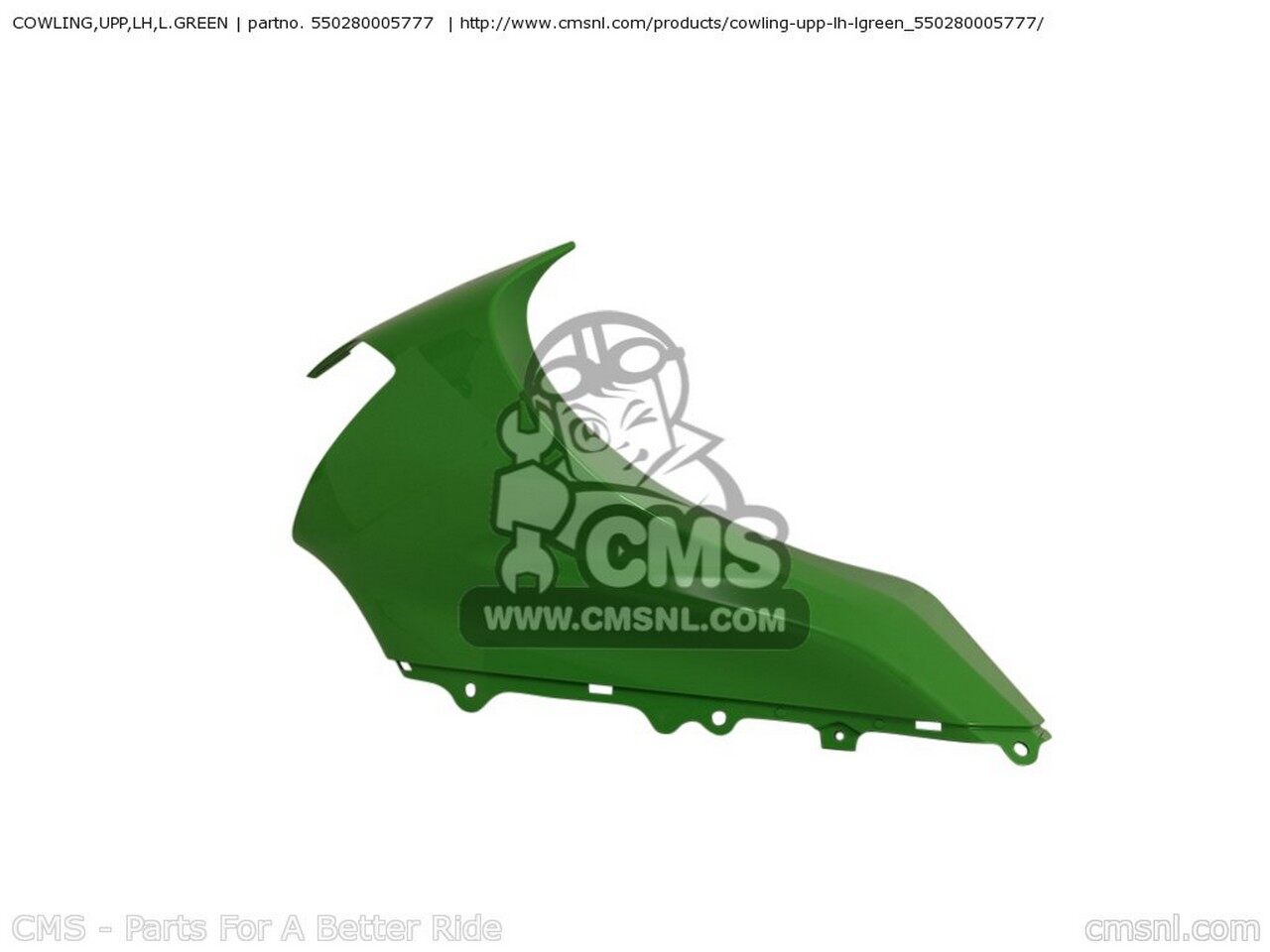 CMS シーエムエス COWLING，UPP，LH，L.GREE ZX1000C2 NINJA ZX10R USA CALIFORNIA CANADA KAWASAKI カワサキ アッパーカウル・フロントカウル カウル関連 外装