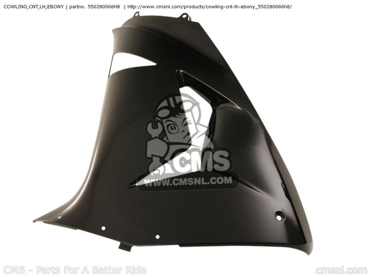 CMS シーエムエス COWLING，CNT，LH，EBONY ZX1000D6F NINJA ZX10R USA CALIFORNIA CANADA ZX1000D7F KAWASAKI カワサキ サイドカウル・サイドカバー カウル関連 外装
