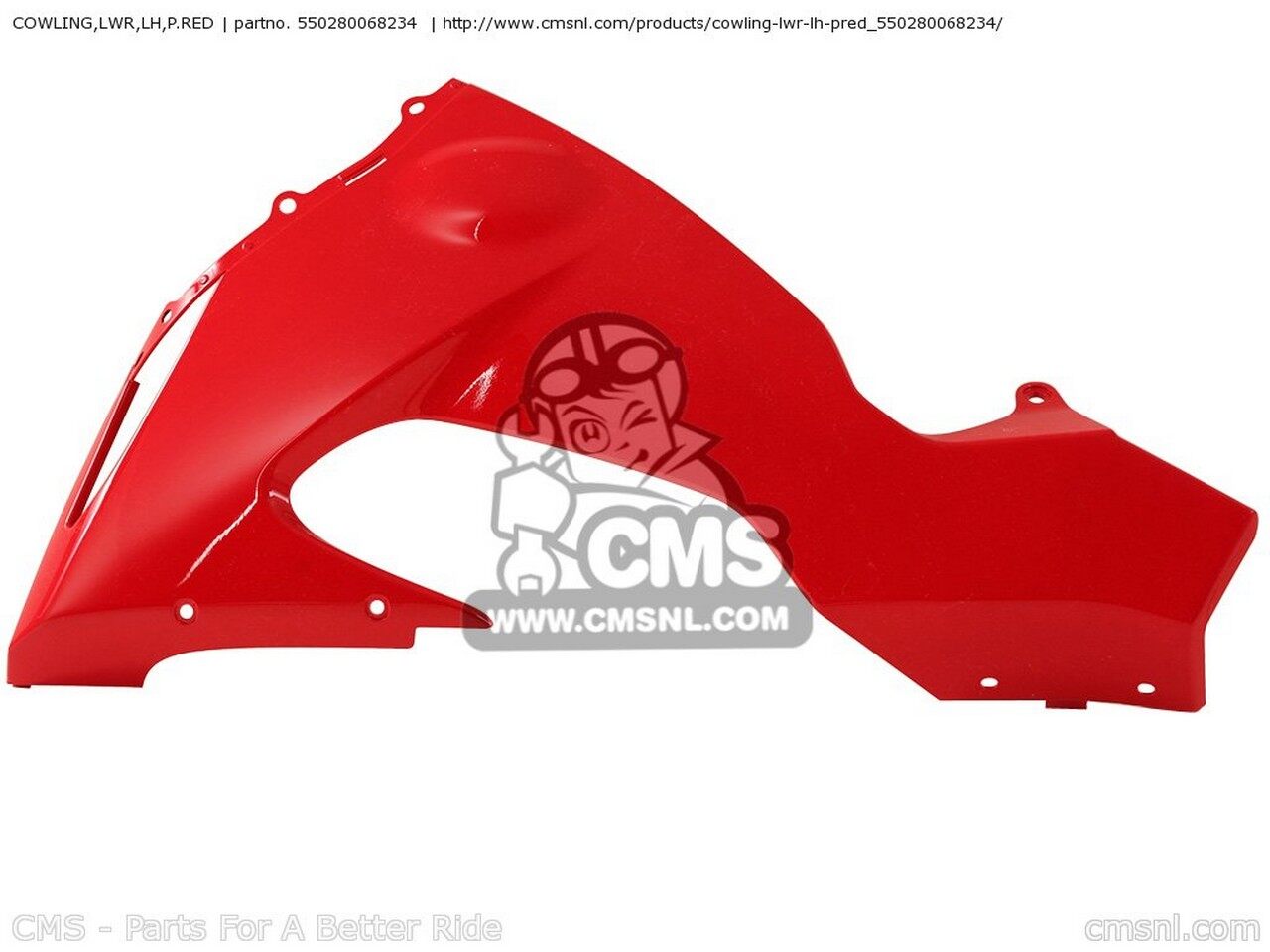 Other - CMS シーエムエス COWLING，LWR，LH，P.RED ZX1000D7F NINJA ZX10R USA CALIFORNIA CANADA KAWASAKI カワサキ アンダーカウル カウル関連 外装