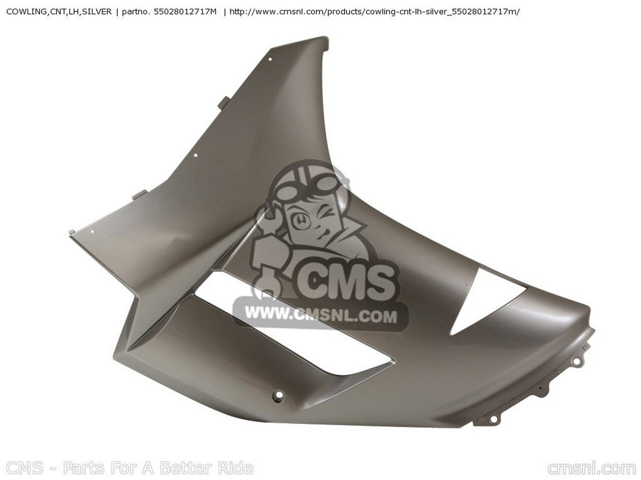CMS シーエムエス COWLING，CNT，LH，SILVER ZX600P7F NINJA ZX6R USA ZX636B1 CALIFORNIA CANADA KAWASAKI カワサキ サイドカウル・サイドカバー カウル関連 外装