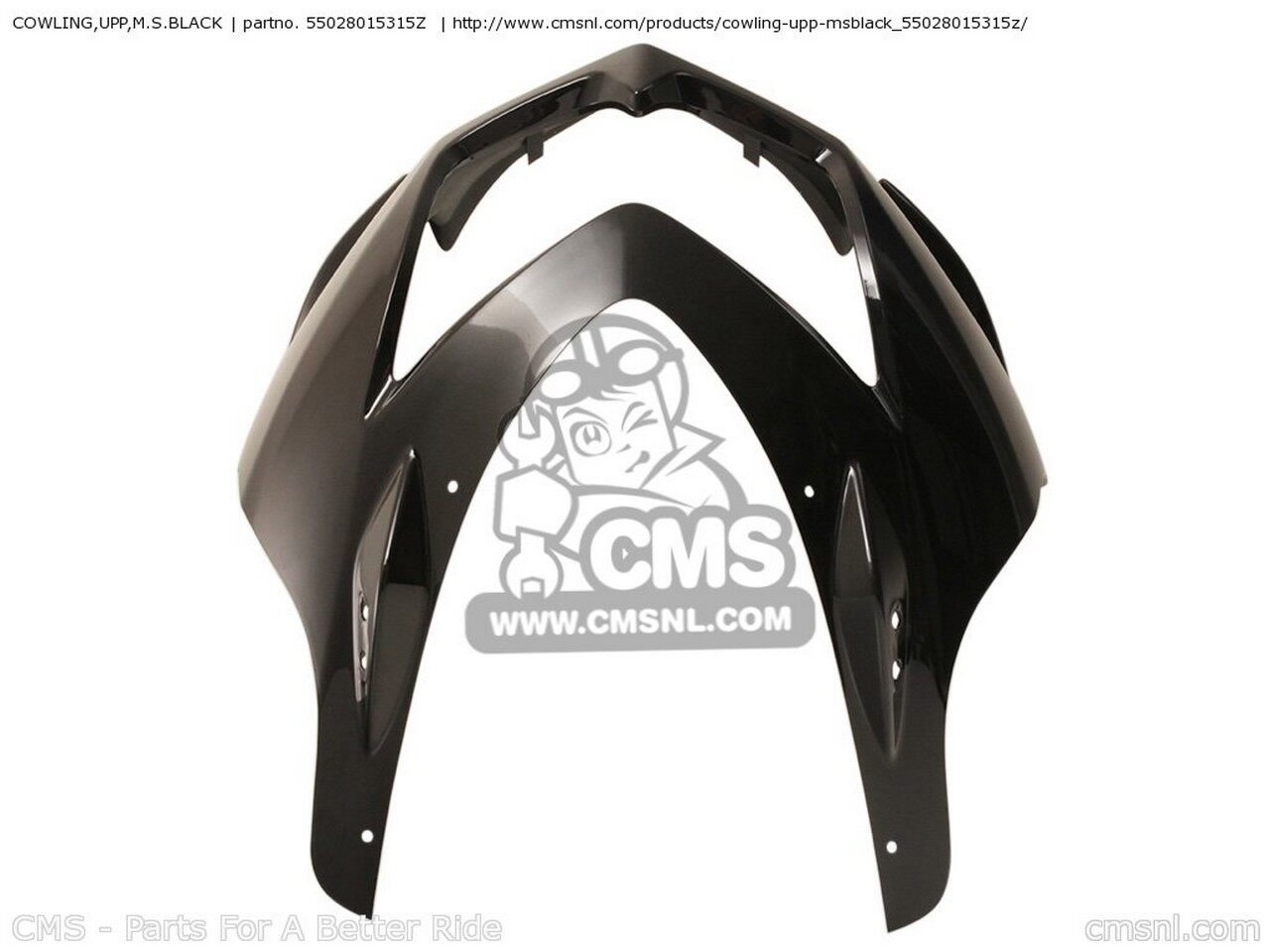 CMS シーエムエス COWLING，UPP，M.S.BLACK EX250JCFA NINJA 250R 2012 USA KAWASAKI カワサキ アッパーカウル・フロントカウル カウル関連 外装