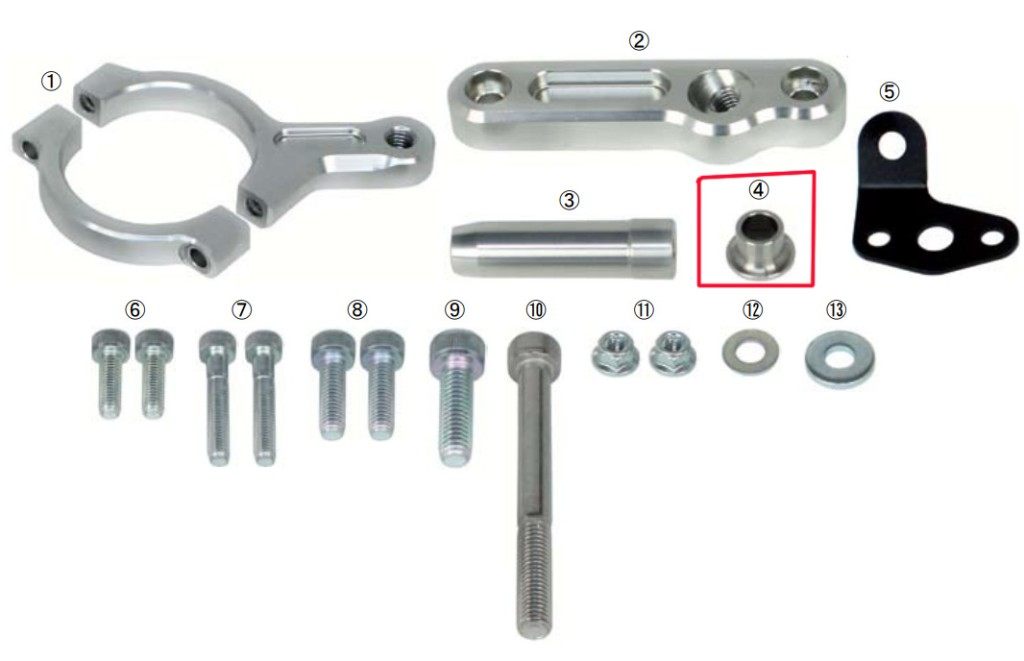 SP武川 SPタケガワ 【補修部品】 スペーサー ステアリングダンパー ハンドル周辺パ...