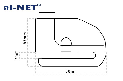 ai-net アイネット ディスクロック 大音量アラーム機能付き 保管・盗難防止用品