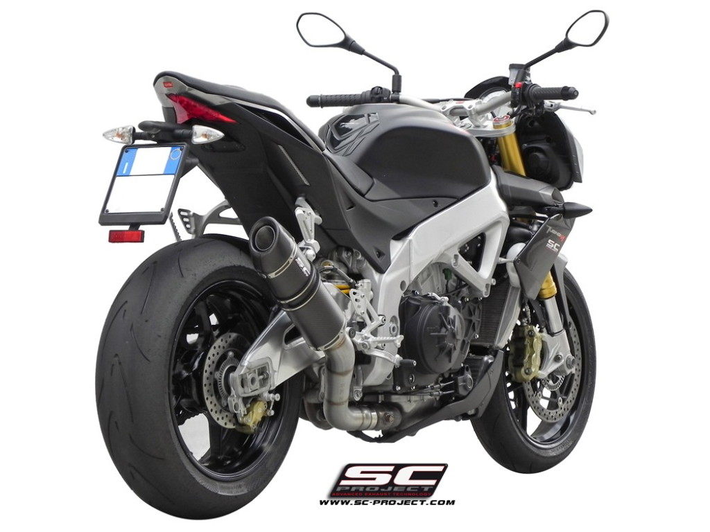 APRILIA - SC-PROJECT SCプロジェクト オーバル スリップオンサイレンサー Tuono V4 R APRC APRILIA アプリリア スリップオンマフラー マフラー サイレンサータイプ：マットカーボンサイレンサー (カーボン製テイルエンドカバー付き)
