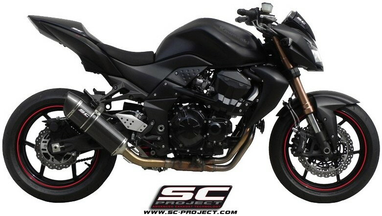 401 cc 〜750 cc  - SC-PROJECT SCプロジェクト ショートオーバルスリップオンサイレンサー Z750 Z750R KAWASAKI カワサキ スリップオンマフラー マフラー サイレンサータイプ：カーボンサイレンサー(カーボン製テイルエンドカバー付き)