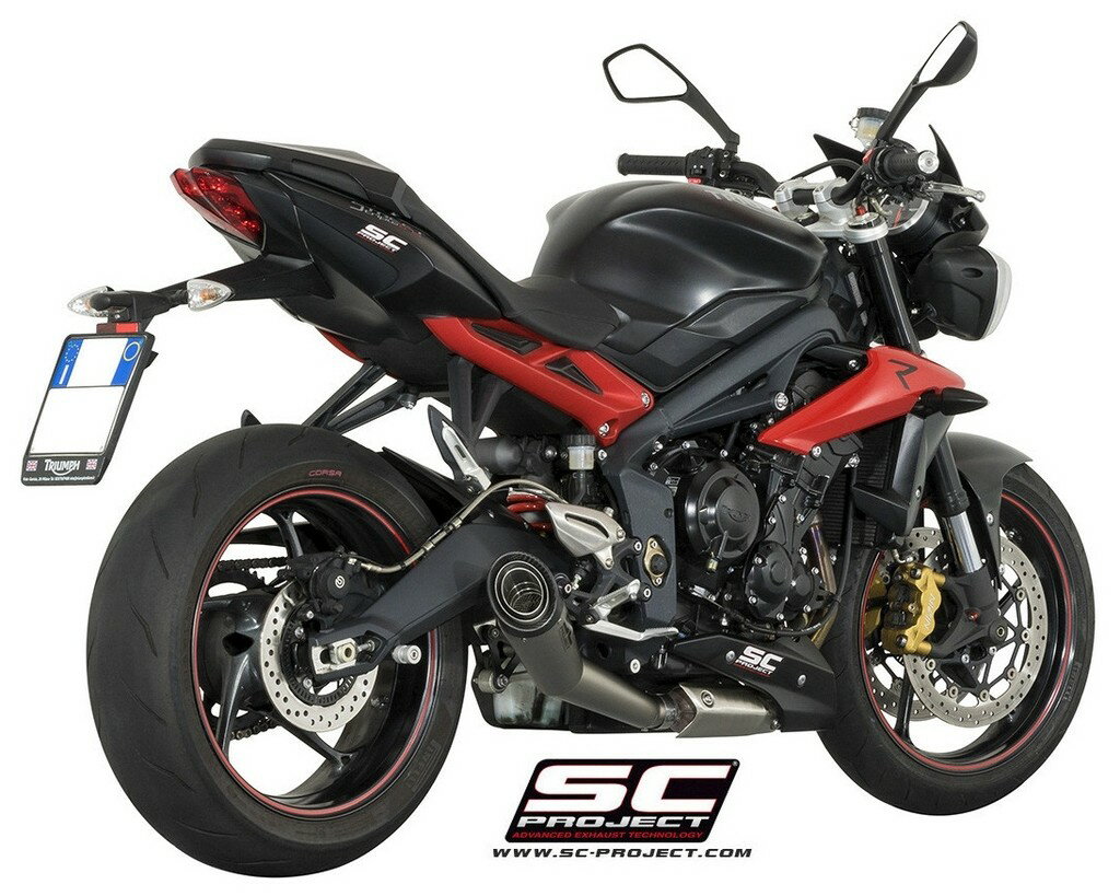 SC-PROJECT SCプロジェクト S1コニックスリップオンサイレンサー STREET TRIPLE R Rx TRIUMPH トライアンフ スリップオンマフラー マフラー