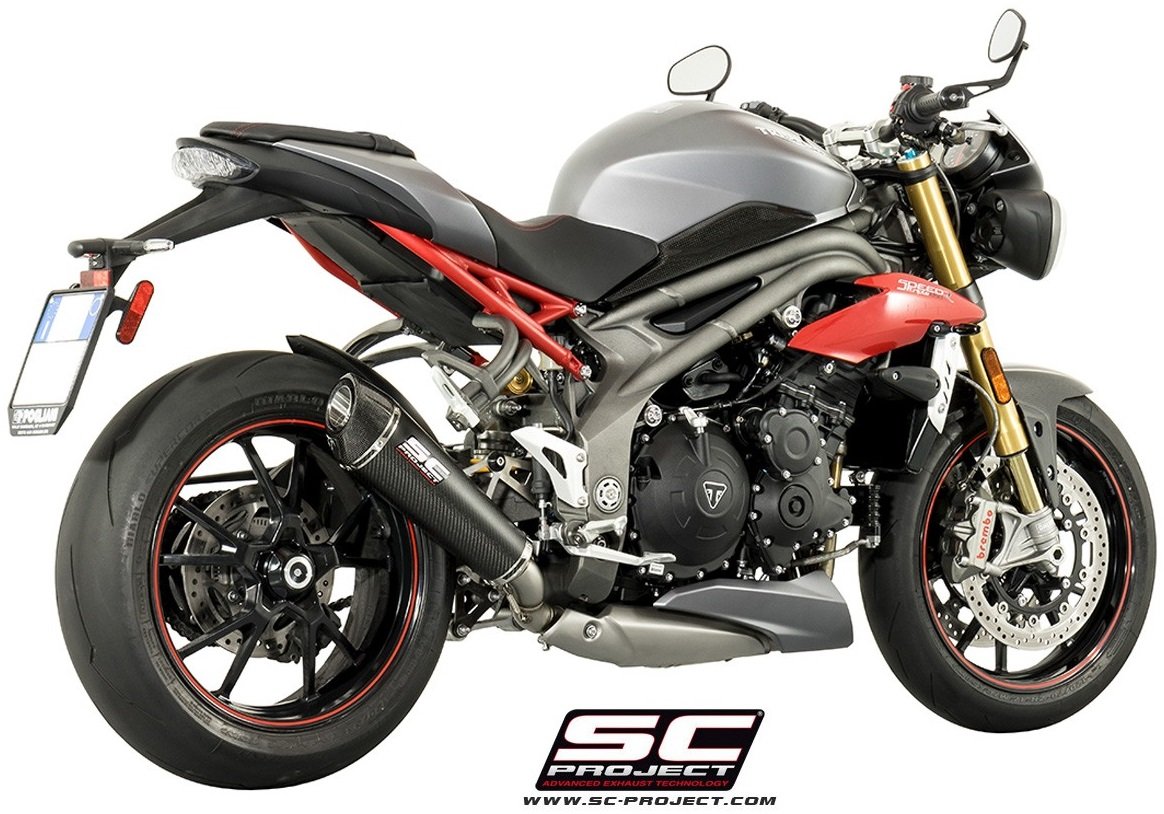 SC-PROJECT SCプロジェクト カーボンコニックスリップオンサイレンサー ローポジション SPEED TRIPLE 1050 S R TRIUMPH トライアンフ スリップオンマフラー マフラー