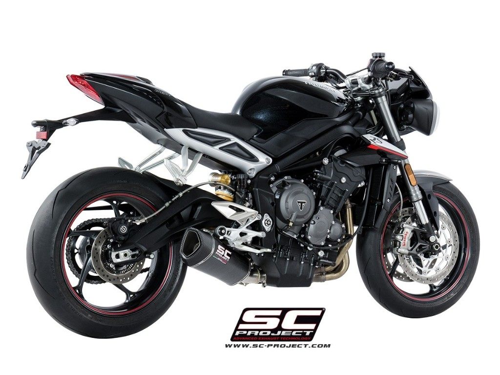 SC-PROJECT SCプロジェクト SC1-Rスリップオンサイレンサー (ユーロ4対応) STREET TRIPLE R RS S TRIUMPH トライアンフ スリップオンマフラー マフラー サイレンサー材質：カーボン