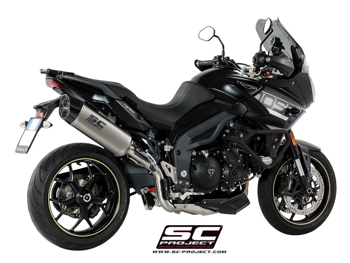 SC-PROJECT SCプロジェクト アドベンチャーエキゾースト ″ハイポジション″ (ユーロ4対応)【公道走行可】 TIGER SPORT 1050 TRIUMPH トライアンフ スリップオンマフラー マフラー
