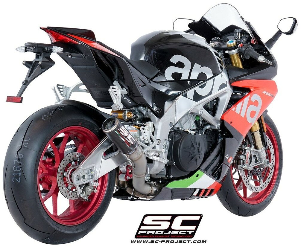 SC-PROJECT SCプロジェクト CR-Tスリップオンサイレンサー 'ハイポジション' RSV4 RF RR APRILIA アプリリア スリップオンマフラー マフラー タイプ：カーボンサイレンサー