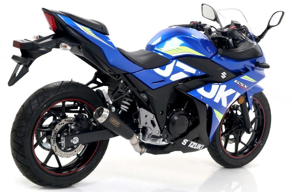 ARROW アロー PRO-RACE スリップオンマフラー GSX 250 R SUZUKI スズキ マフラー サイレンサー材質：ステンレスダーク