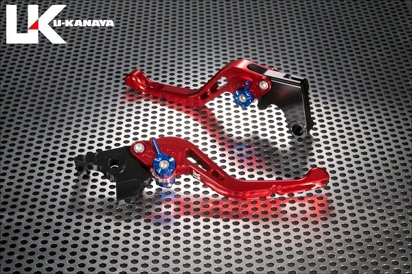 樂天商城 - U-KANAYA ユーカナヤ GPタイプ アルミビレットレバーセット MT-09 SP YAMAHA ヤマハ ブレーキ・クラッチレバーセット ハンドル周辺パーツ ハンドル レバーカラー：レッド / アジャスターカラー：ブルー / レバータイプ：ショート(レバー部全長：約143mm)